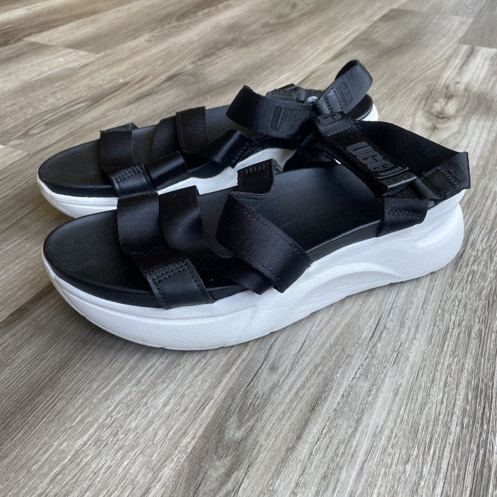 UGG LA SHORES SLINGBACK BLACK PLATFORM SANDAL US‎ 9.5